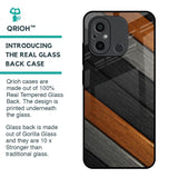 Tri Color Wood Glass Case for Redmi 12C