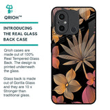 Lines Pattern Flowers Glass Case for Redmi 12C
