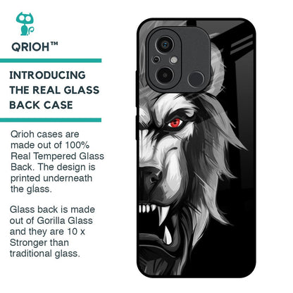 Wild Lion Glass Case for Redmi 12C