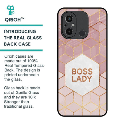 Boss Lady Glass Case for Redmi 12C