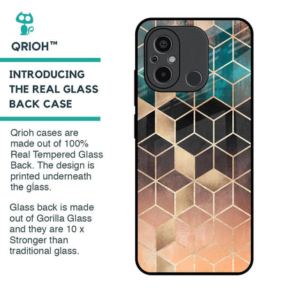 Bronze Texture Glass Case for Redmi 12C