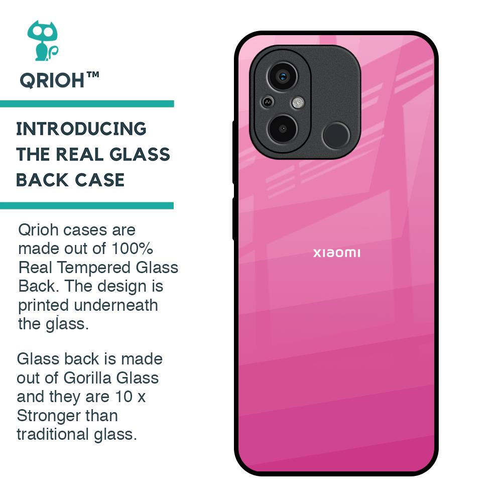 Pink Ribbon Caddy Glass Case for Redmi 12C