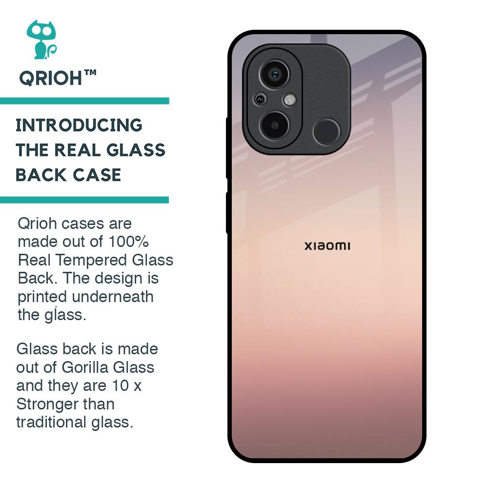 Golden Mauve Glass Case for Redmi 12C