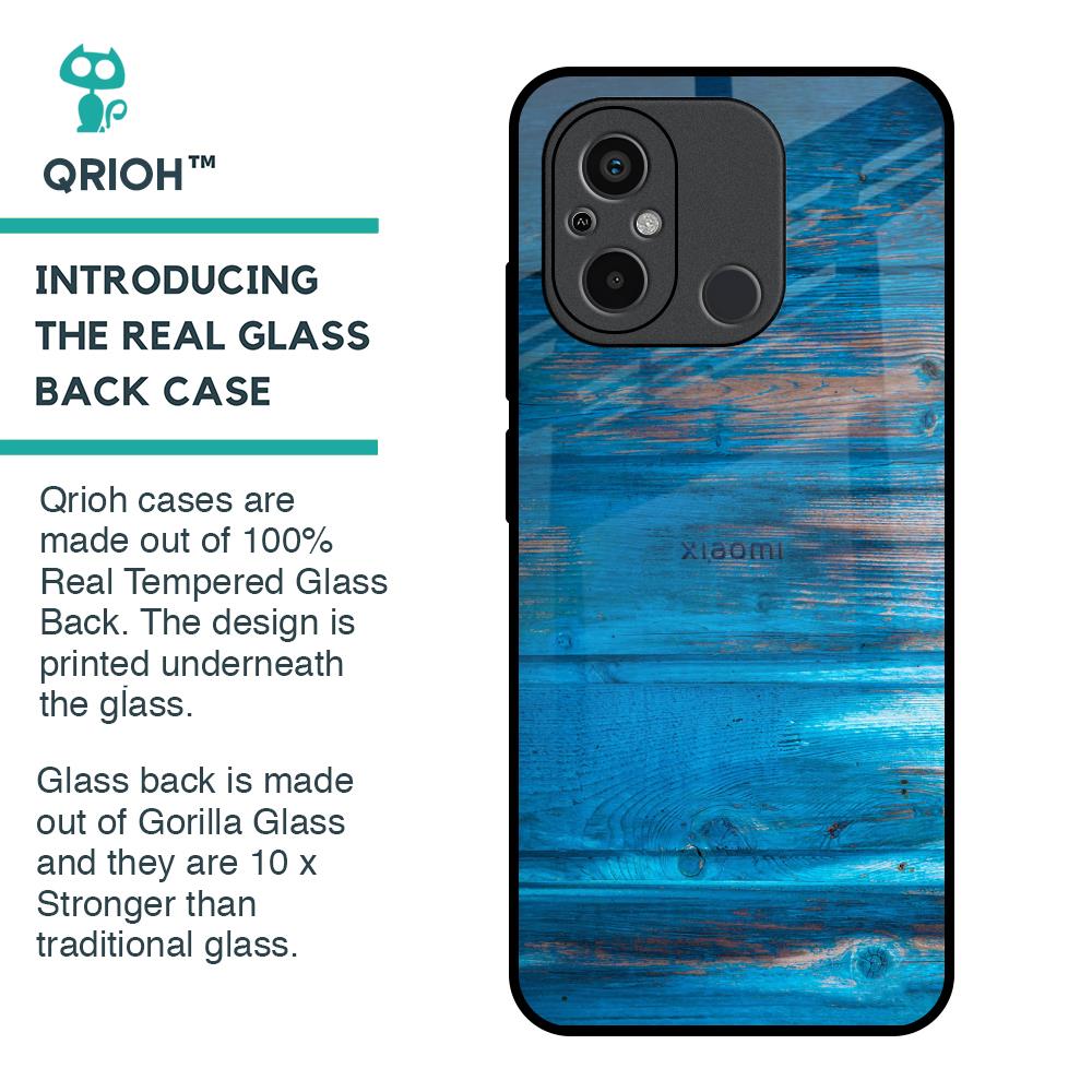 Patina Finish Glass case for Redmi 12C