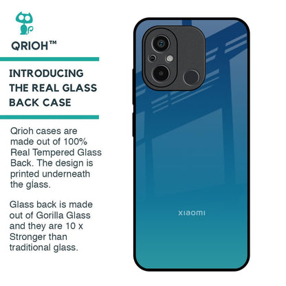 Celestial Blue Glass Case For Redmi 12C
