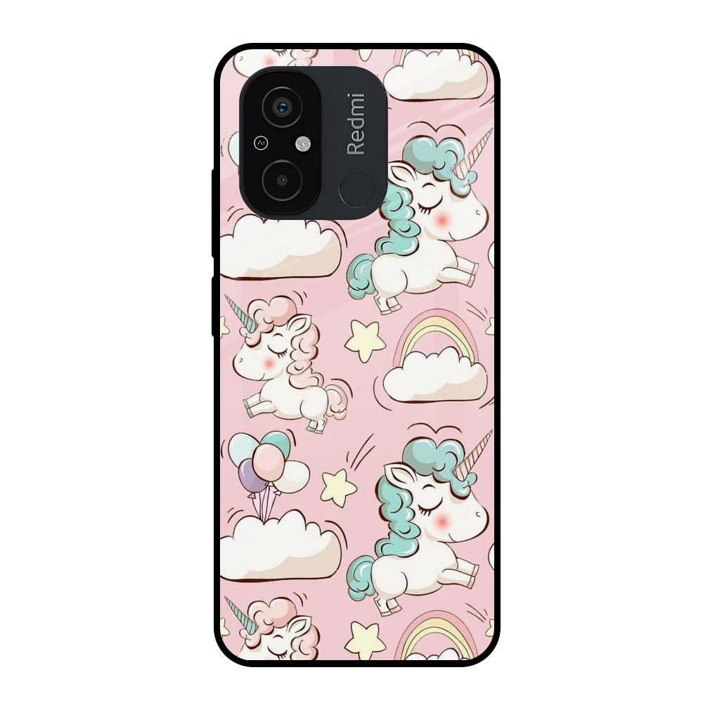 Balloon Unicorn Redmi 12C Glass Cases & Covers Online