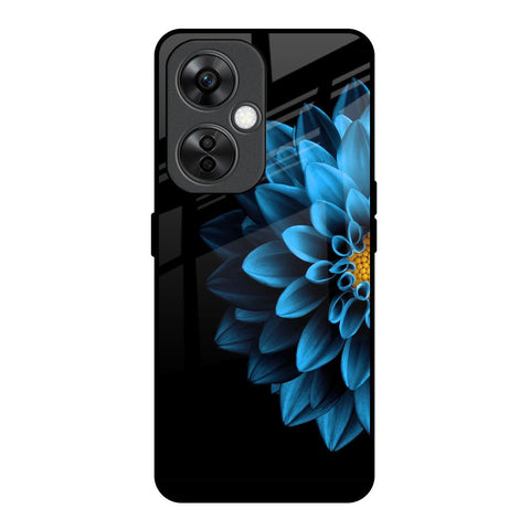 Half Blue Flower OnePlus Nord CE 3 Lite 5G Glass Back Cover Online