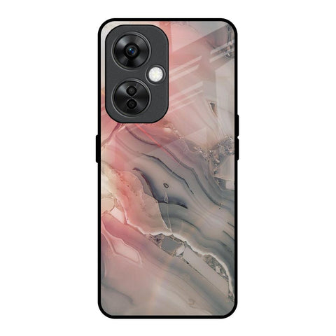 Pink And Grey Marble OnePlus Nord CE 3 Lite 5G Glass Back Cover Online
