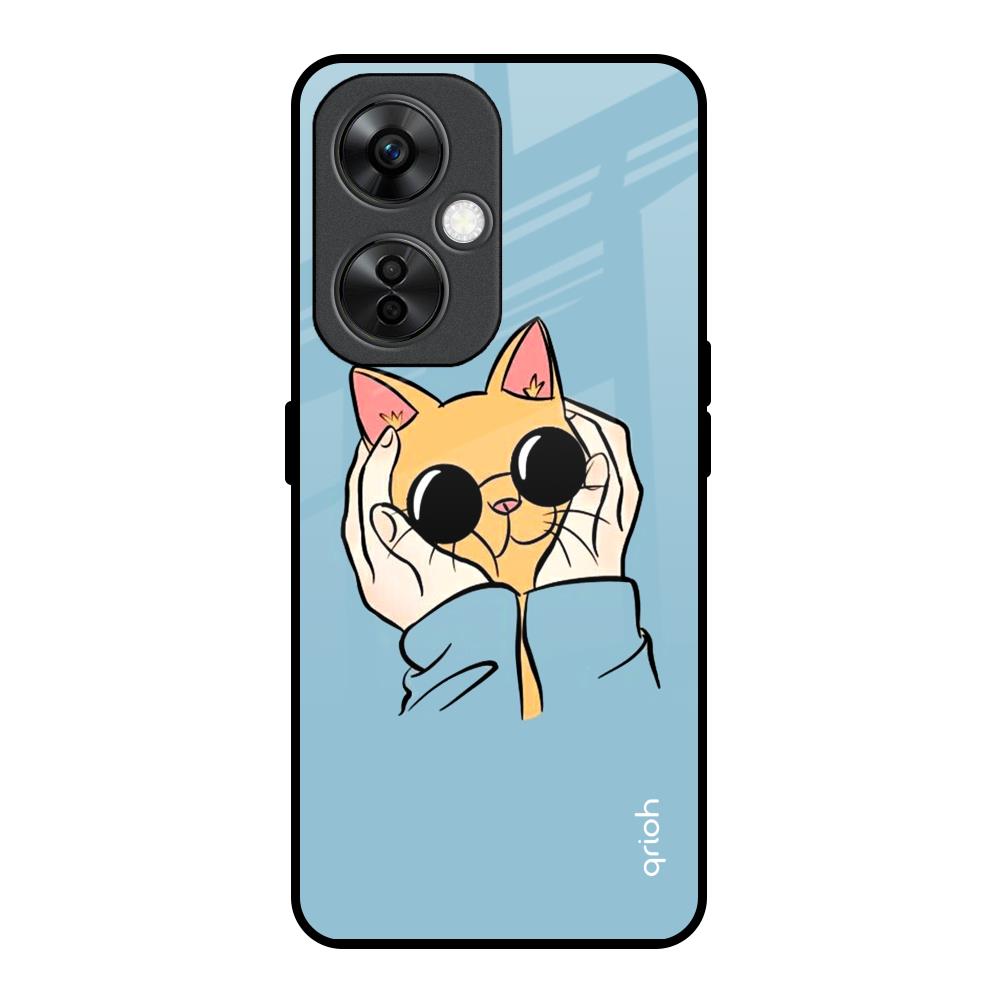 Adorable Cute Kitty OnePlus Nord CE 3 Lite 5G Glass Back Cover Online