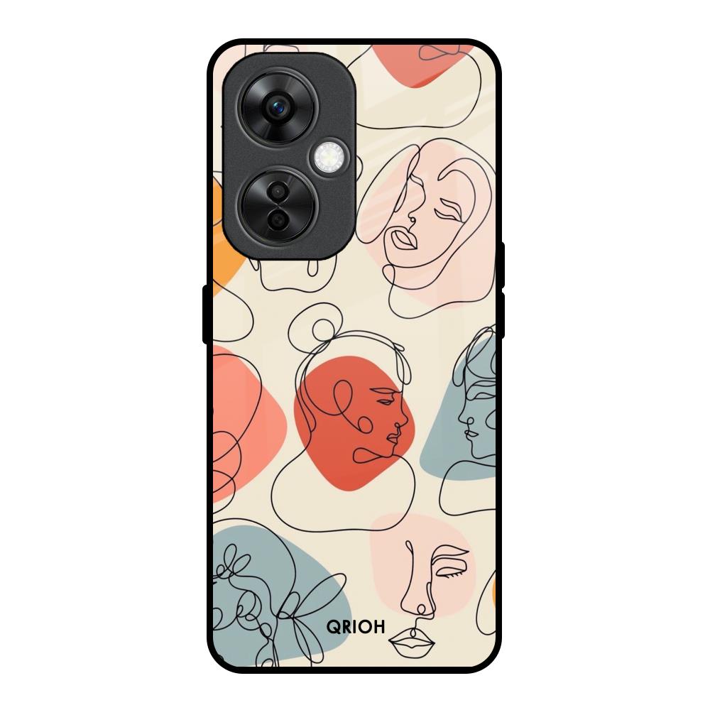 Abstract Faces OnePlus Nord CE 3 Lite 5G Glass Back Cover Online