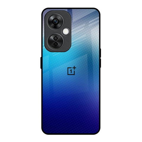 Blue Rhombus Pattern OnePlus Nord CE 3 Lite 5G Glass Back Cover Online