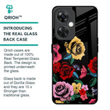 Floral Decorative Glass Case For OnePlus Nord CE 3 Lite 5G