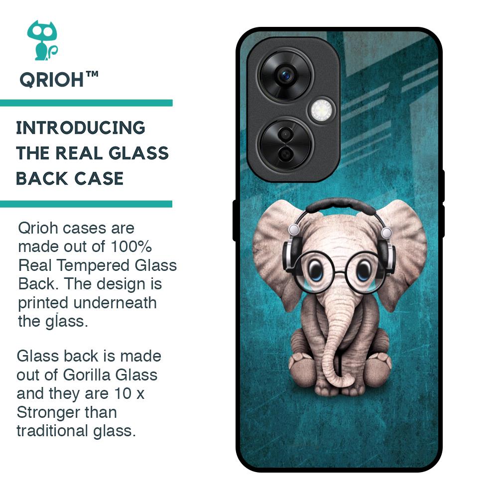 Adorable Baby Elephant Glass Case For OnePlus Nord CE 3 Lite 5G