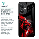 Red Angry Lion Glass Case for OnePlus Nord CE 3 Lite 5G