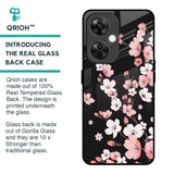 Black Cherry Blossom Glass Case for OnePlus Nord CE 3 Lite 5G