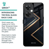Sleek Golden & Navy Glass Case for OnePlus Nord CE 3 Lite 5G