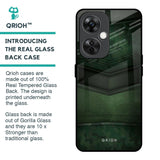 Green Leather Glass Case for OnePlus Nord CE 3 Lite 5G