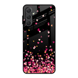 Heart Rain Fall Samsung Galaxy M54 5G Glass Back Cover Online