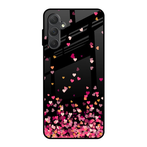 Heart Rain Fall Samsung Galaxy M54 5G Glass Back Cover Online