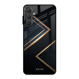 Sleek Golden & Navy Samsung Galaxy M54 5G Glass Back Cover Online