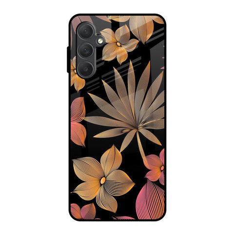 Lines Pattern Flowers Samsung Galaxy M54 5G Glass Back Cover Online