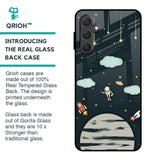 Astronaut Dream Glass Case For Samsung Galaxy M54 5G