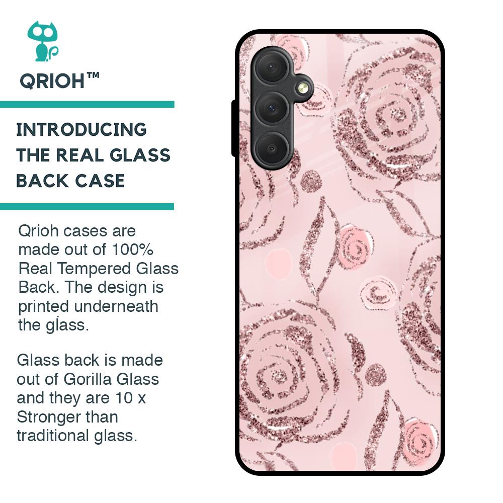 Shimmer Roses Glass case for Samsung Galaxy M54 5G
