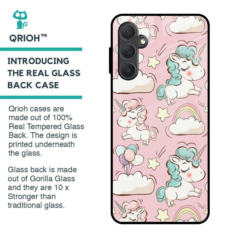 Balloon Unicorn Glass case for Samsung Galaxy M54 5G
