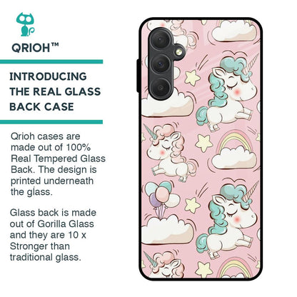 Balloon Unicorn Glass case for Samsung Galaxy M54 5G