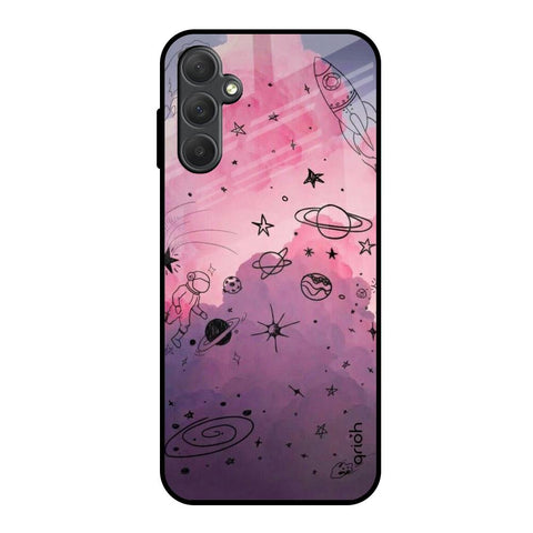 Space Doodles Samsung Galaxy M14 5G Glass Back Cover Online