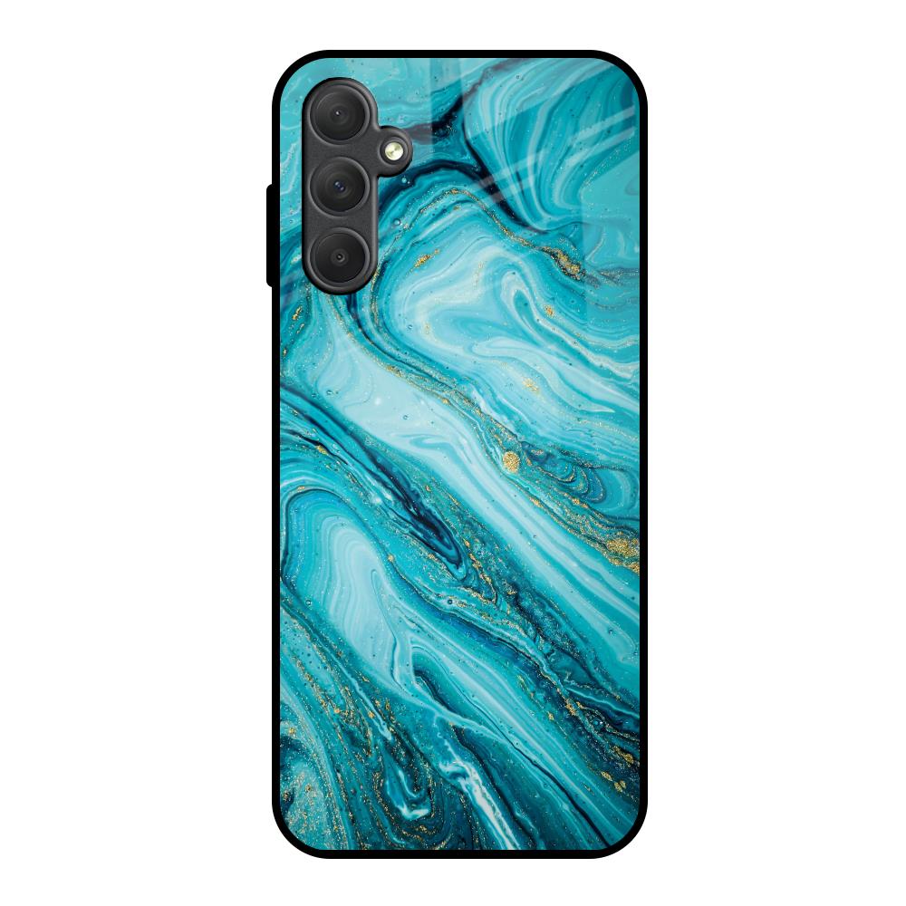 Ocean Marble Samsung Galaxy M14 5G Glass Back Cover Online