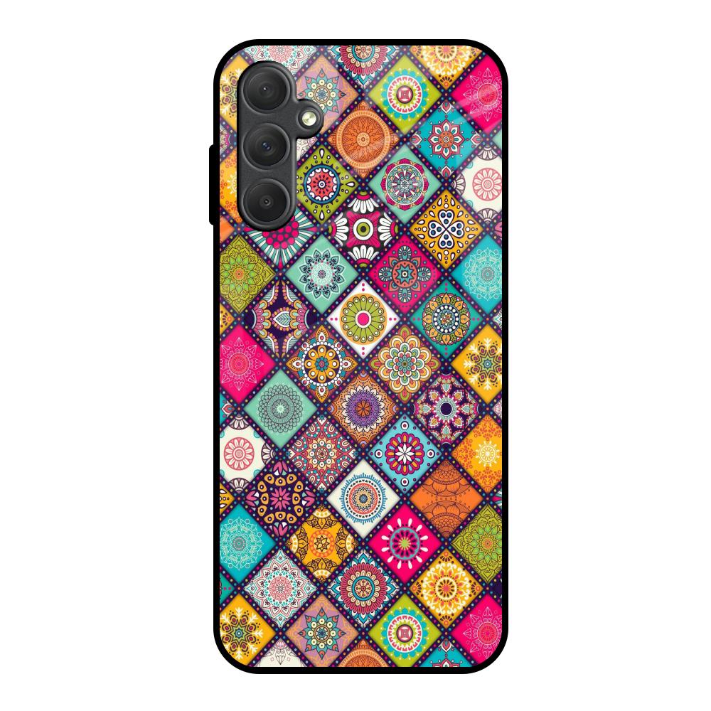Multicolor Mandala Samsung Galaxy M14 5G Glass Back Cover Online