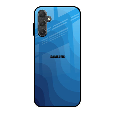 Blue Wave Abstract Samsung Galaxy M14 5G Glass Back Cover Online