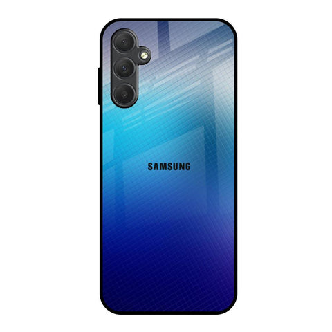 Blue Rhombus Pattern Samsung Galaxy M14 5G Glass Back Cover Online