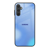 Vibrant Blue Texture Samsung Galaxy M14 5G Glass Back Cover Online