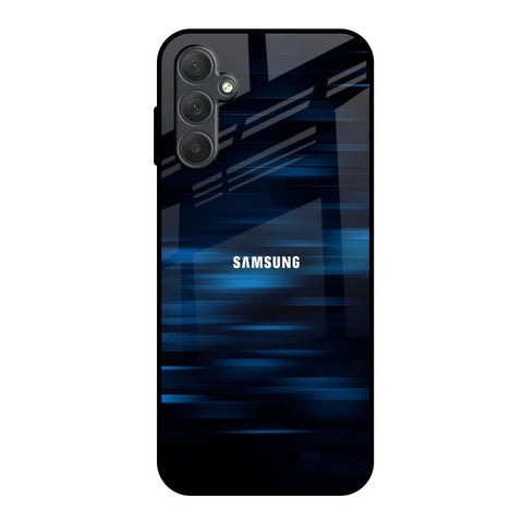 Blue Rough Abstract Samsung Galaxy M14 5G Glass Back Cover Online