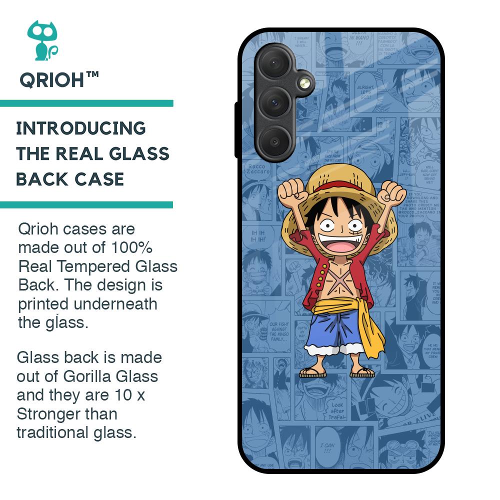 Chubby Anime Glass Case for Samsung Galaxy M14 5G
