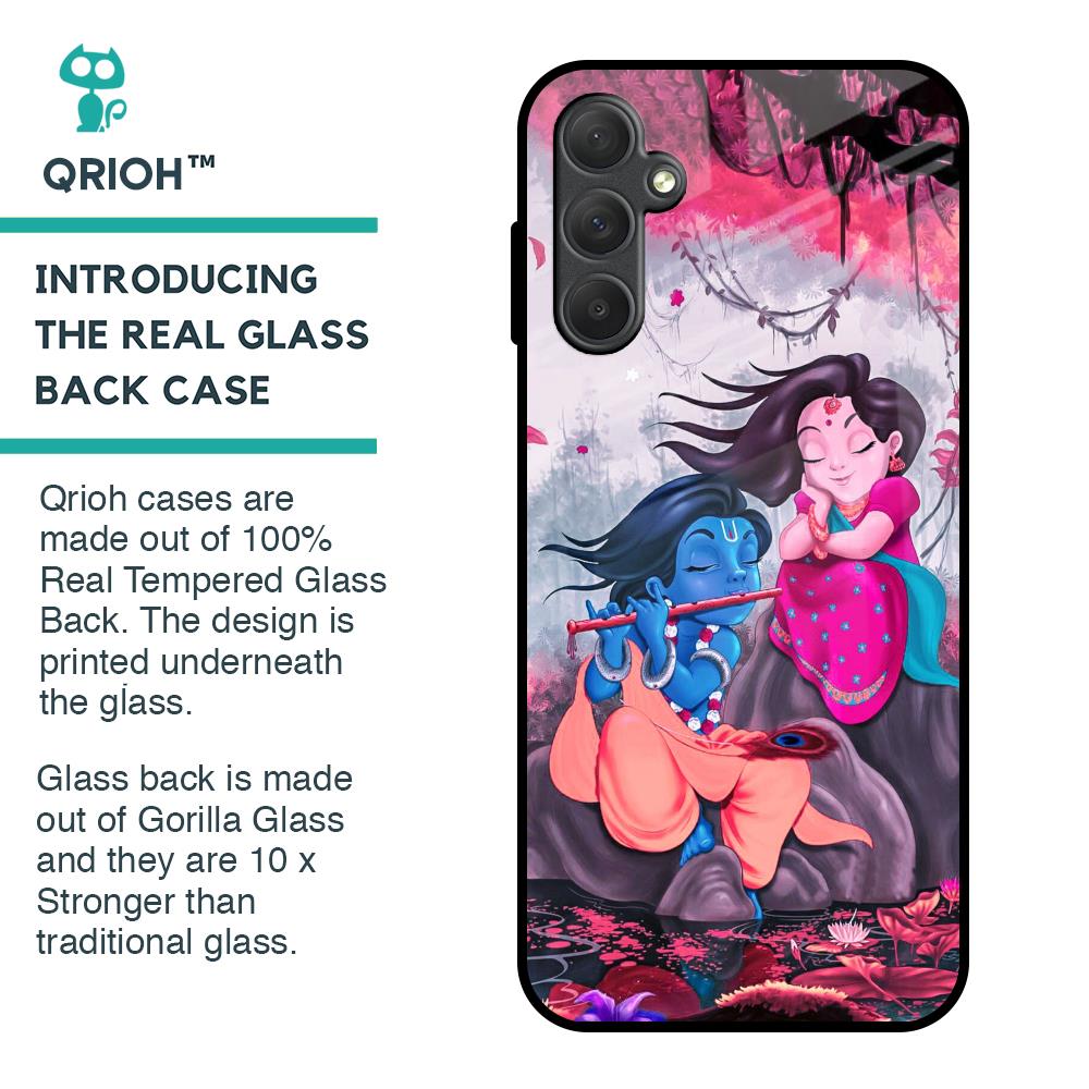 Radha Krishna Art Glass Case for Samsung Galaxy M14 5G