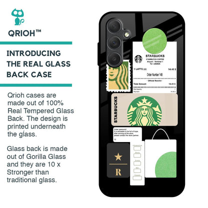 Coffee Latte Glass Case for Samsung Galaxy M14 5G
