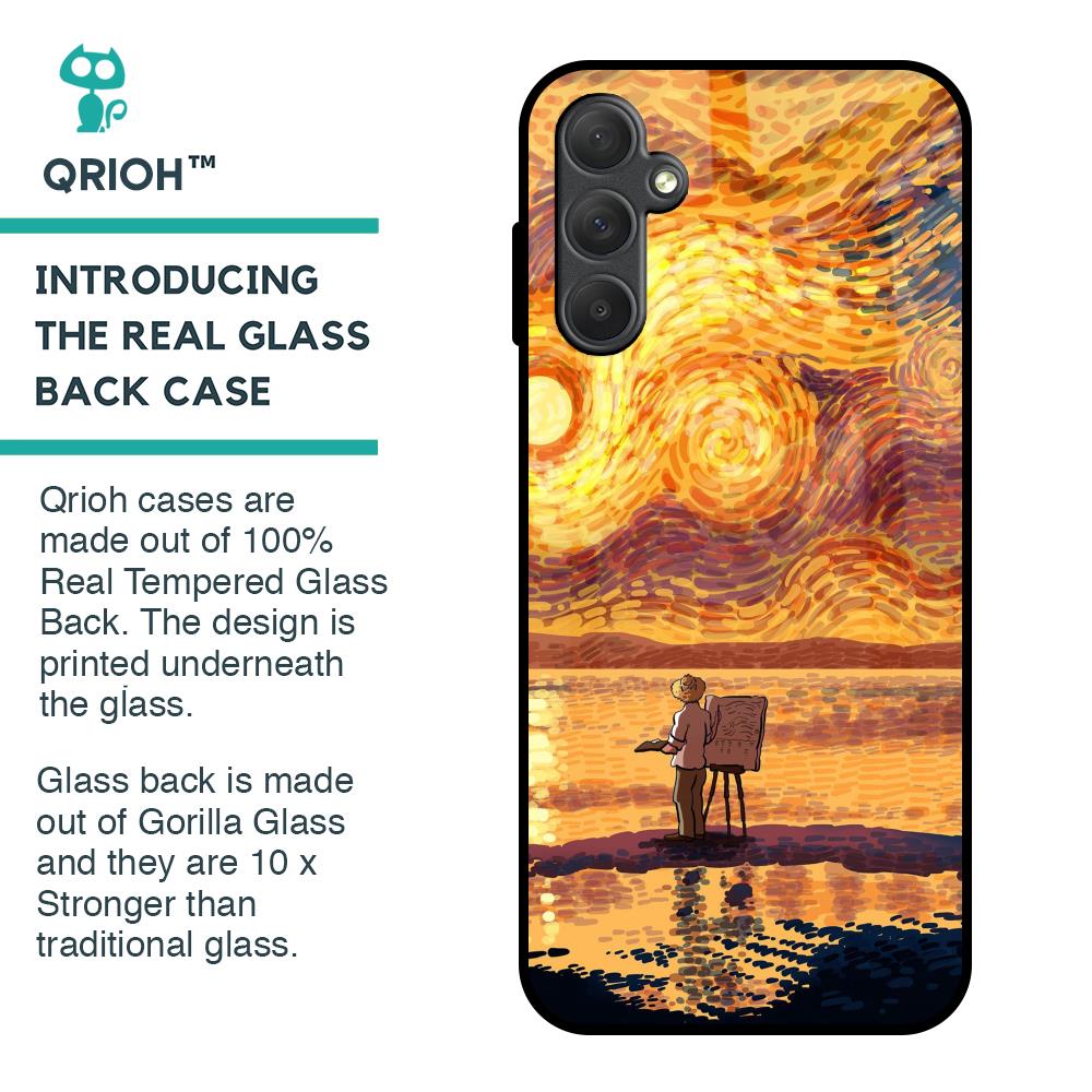 Sunset Vincent Glass Case for Samsung Galaxy M14 5G