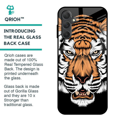 Angry Tiger Glass Case For Samsung Galaxy M14 5G