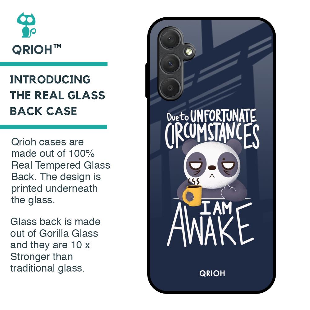 Struggling Panda Glass Case for Samsung Galaxy M14 5G
