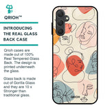 Abstract Faces Glass Case for Samsung Galaxy M14 5G