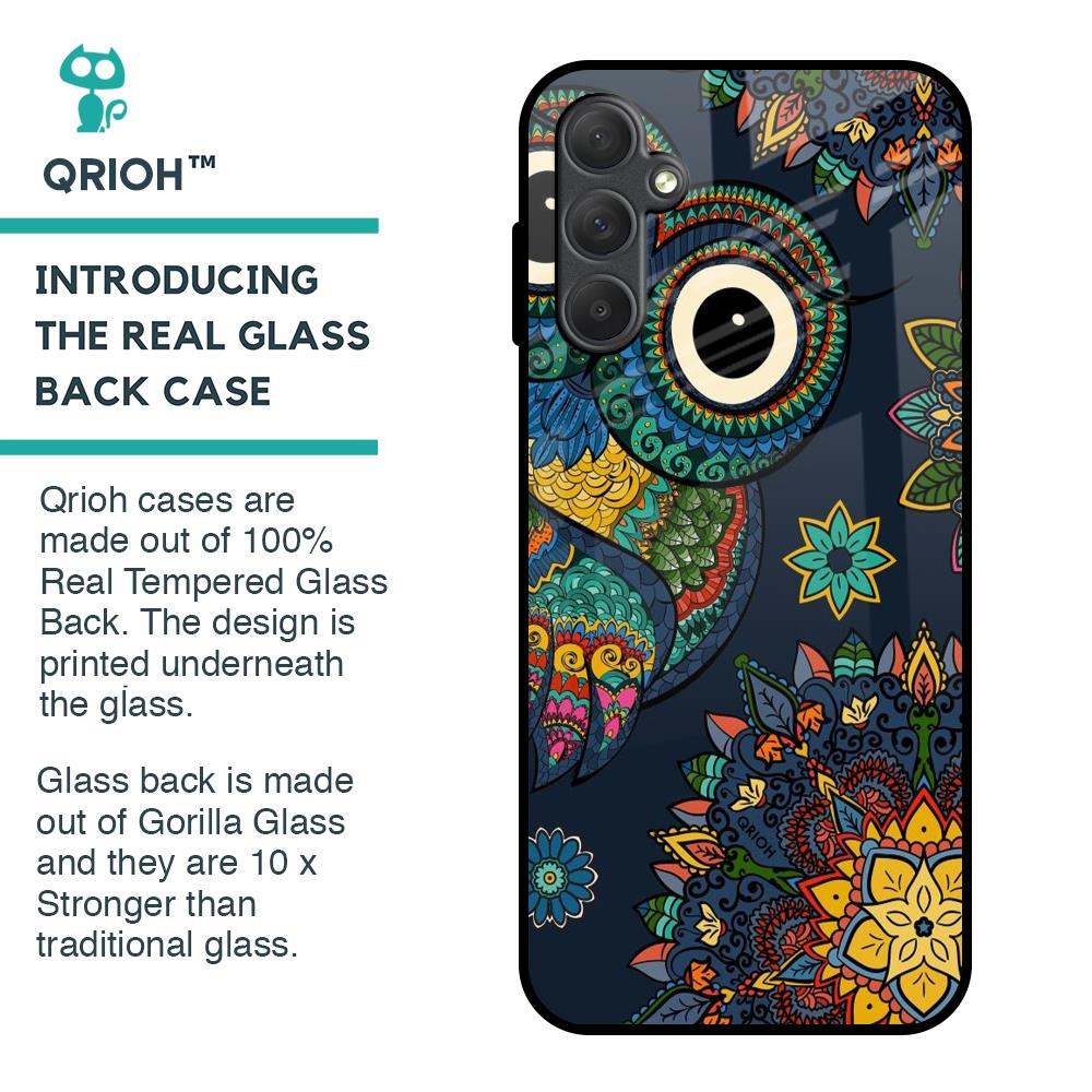 Owl Art Glass Case for Samsung Galaxy M14 5G