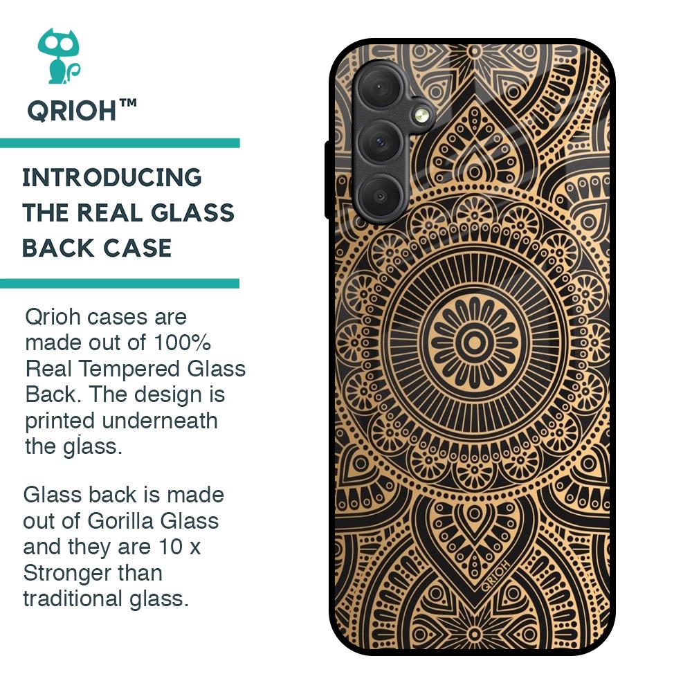 Luxury Mandala Glass Case for Samsung Galaxy M14 5G