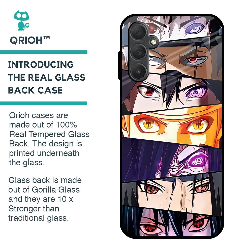 Anime Eyes Glass Case for Samsung Galaxy M14 5G