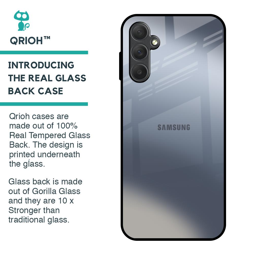 Space Grey Gradient Glass Case for Samsung Galaxy M14 5G
