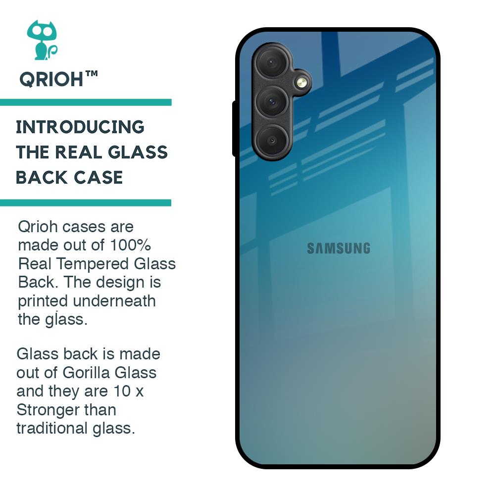 Sea Theme Gradient Glass Case for Samsung Galaxy M14 5G