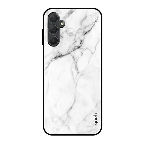 Modern White Marble Samsung Galaxy M14 5G Glass Cases & Covers Online