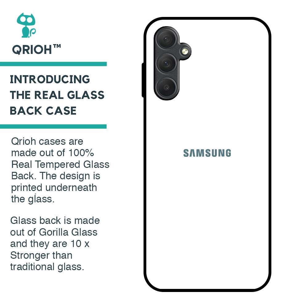 Arctic White Glass Case for Samsung Galaxy M14 5G